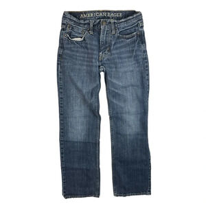 MJ13 Men’s American Eagle Slim Straight Leg Medium Wash Denim Jeans 26x28
